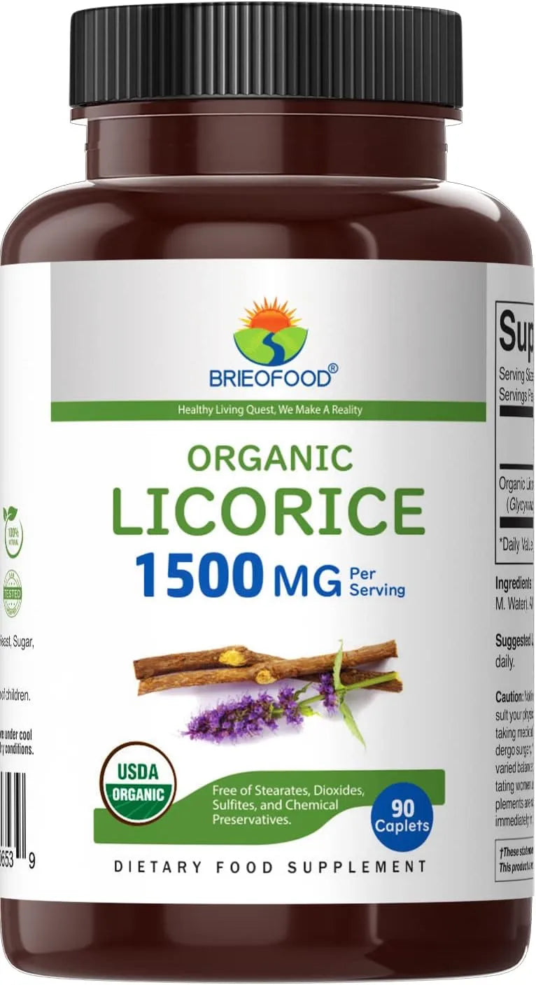 BRIEOFOOD - Brieofood Organic Licorice 1500Mg. 90 Tabletas - The Red Vitamin MX - Suplementos Alimenticios - {{ shop.shopifyCountryName }}