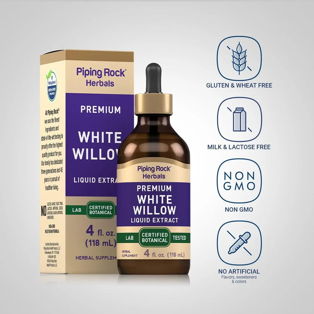 PIPING ROCK - Piping Rock White Willow Bark Tincture 4 Fl.Oz. - The Red Vitamin MX - Suplementos Alimenticios - {{ shop.shopifyCountryName }}