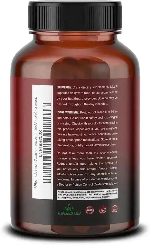 NUTRIISSA - Nutriissa Cycle Support Premium Liver Detox 5700Mg. 240 Capsulas - The Red Vitamin MX - Suplementos Alimenticios - {{ shop.shopifyCountryName }}