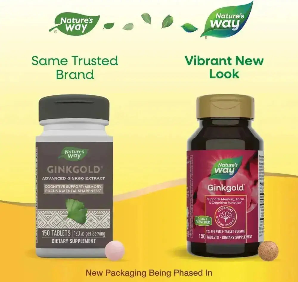 NATURE'S WAY - Nature's Way Ginkgold Advanced Ginkgo Extract 150 Tabletas - The Red Vitamin MX - Suplementos Alimenticios - {{ shop.shopifyCountryName }}