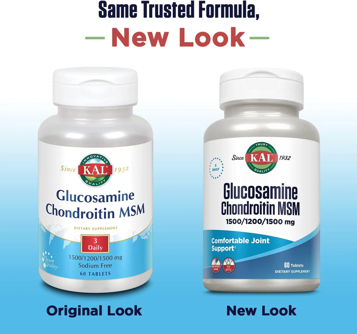 KAL - KAL Glucosamine Chondroitin MSM 60 Tabletas - The Red Vitamin MX - Suplementos Alimenticios - {{ shop.shopifyCountryName }}