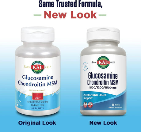 KAL - KAL Glucosamine Chondroitin MSM 60 Tabletas - The Red Vitamin MX - Suplementos Alimenticios - {{ shop.shopifyCountryName }}