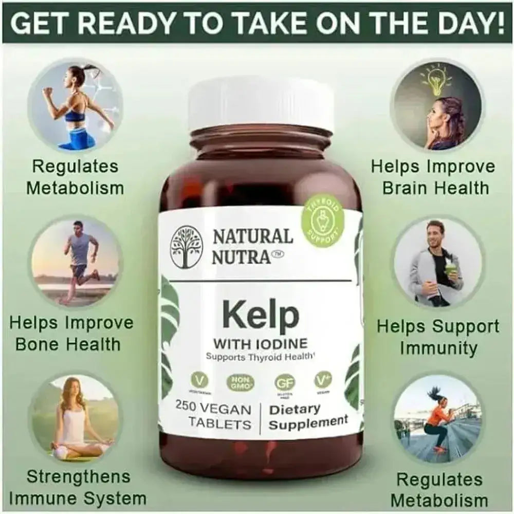 NATURAL NUTRA - Natural Nutra Kelp Iodine 250 Tabletas - The Red Vitamin MX - Suplementos Alimenticios - {{ shop.shopifyCountryName }}