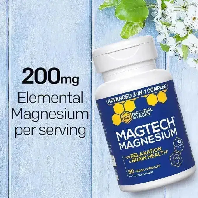NATURAL STACKS - Natural Stacks MagTech Magnesium 200Mg. 90 Capsulas - The Red Vitamin MX - Suplementos Alimenticios - {{ shop.shopifyCountryName }}
