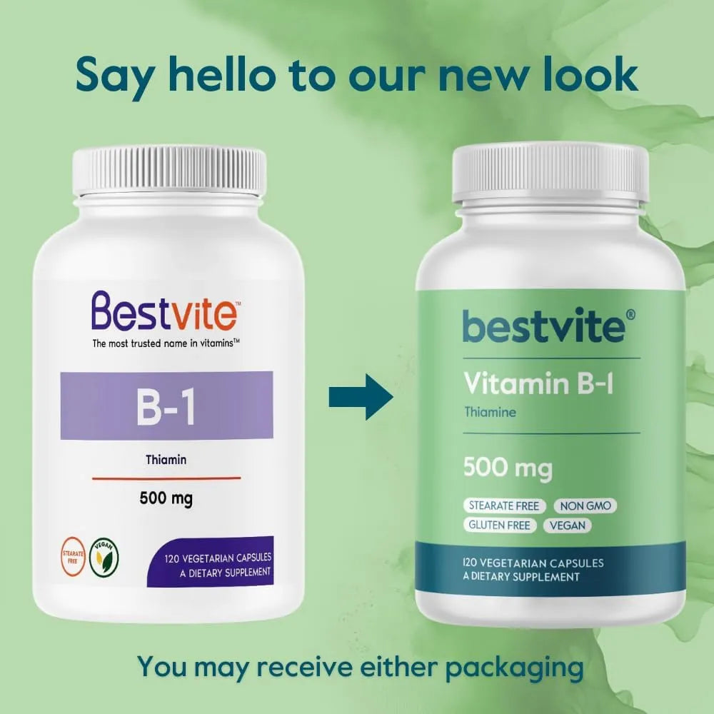 BESTVITE - BESTVITE Vitamin B-1 500Mg. 120 Capsulas - The Red Vitamin MX - Suplementos Alimenticios - {{ shop.shopifyCountryName }}