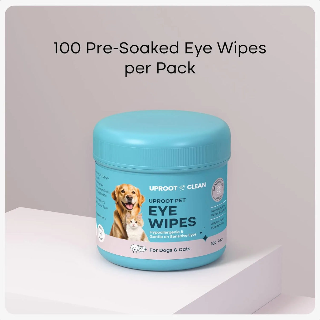 UPROOT - Uproot Clean Cat & Dog Eye Wipes: Hypoallergenic Eye Wipes for Dogs 100 Toallitas - The Red Vitamin MX - Cuidado De Los Ojos De Los Perros - {{ shop.shopifyCountryName }}