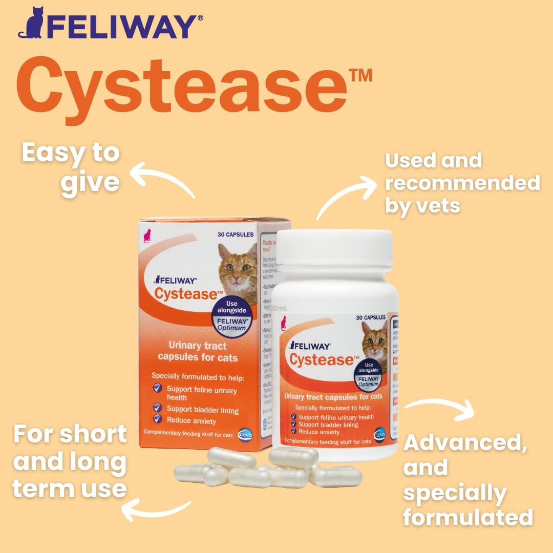 FELIWAY Cystease Advanced Urinary Tract Support for Cats 30 Tabletas