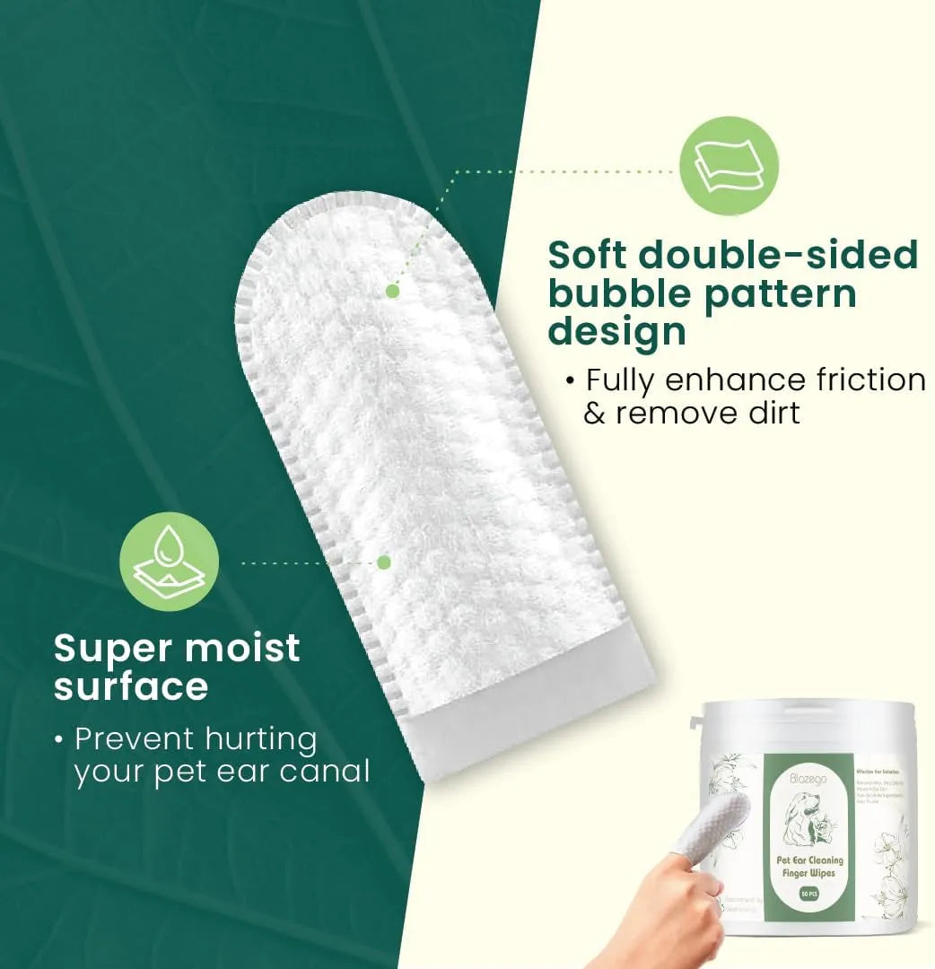 BLAZEGO - Blazego Ear Finger Wipes for Pets 50 Toallitas - The Red Vitamin MX - Cuidado Del Oído De Perros - {{ shop.shopifyCountryName }}