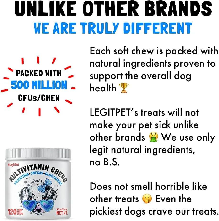 LEGIPET - LEGITPET Dog Vitamins 120 Masticables - The Red Vitamin MX - Multivitamínicos Para Perros - {{ shop.shopifyCountryName }}