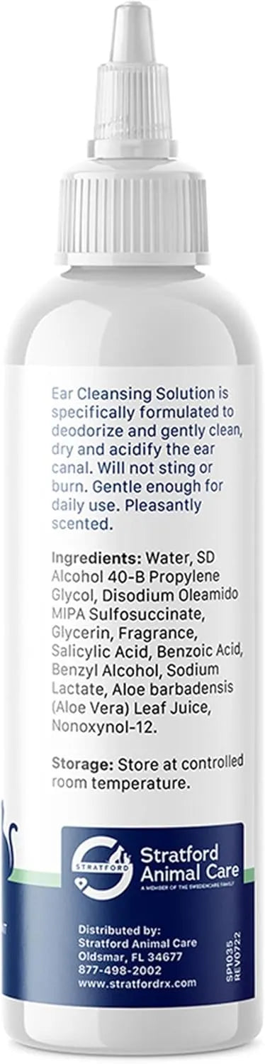 STRATFORD - Stratford Pharmaceuticals Ear Cleaner & Drying Solution for Dogs & Cats 8 Fl.Oz. - The Red Vitamin MX - Cuidado Del Oído De Perros - {{ shop.shopifyCountryName }}