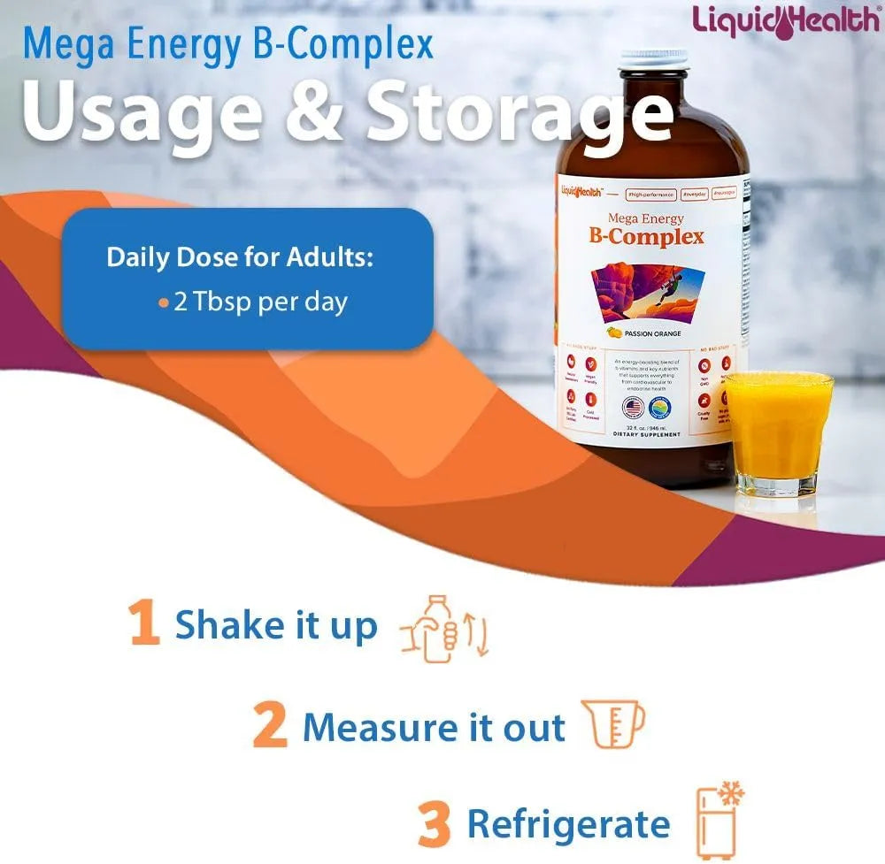 LIQUIDHEALTH - LIQUIDHEALTH Mega Energy Methylated B-Complex 946Ml. - The Red Vitamin MX - Suplementos Alimenticios - {{ shop.shopifyCountryName }}