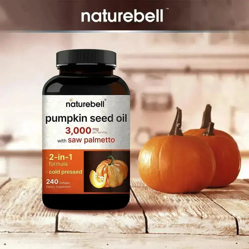 NATUREBELL - NatureBell Virgin Pumpkin Seed Oil 3,000Mg. 240 Capsulas Blandas - The Red Vitamin MX - Suplementos Alimenticios - {{ shop.shopifyCountryName }}