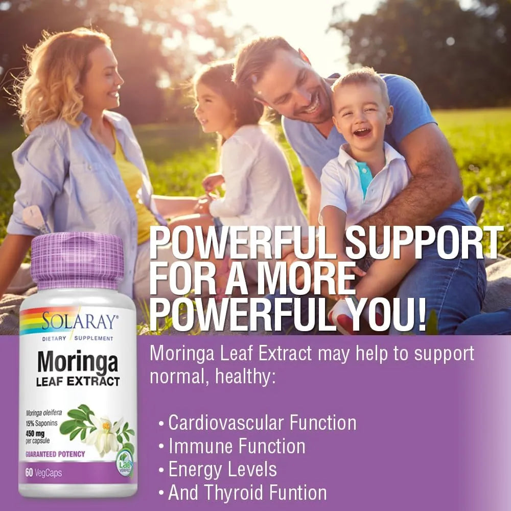 SOLARAY - Solaray Moringa Leaf Extract 450Mg. 60 Capsulas - The Red Vitamin MX - Suplementos Alimenticios - {{ shop.shopifyCountryName }}