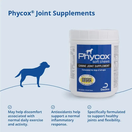 PHYCOX - PhyCox Canine Joint Support 120 Masticables - The Red Vitamin MX - Cuidado De Cadera Y Articulaciones Para Perros - {{ shop.shopifyCountryName }}