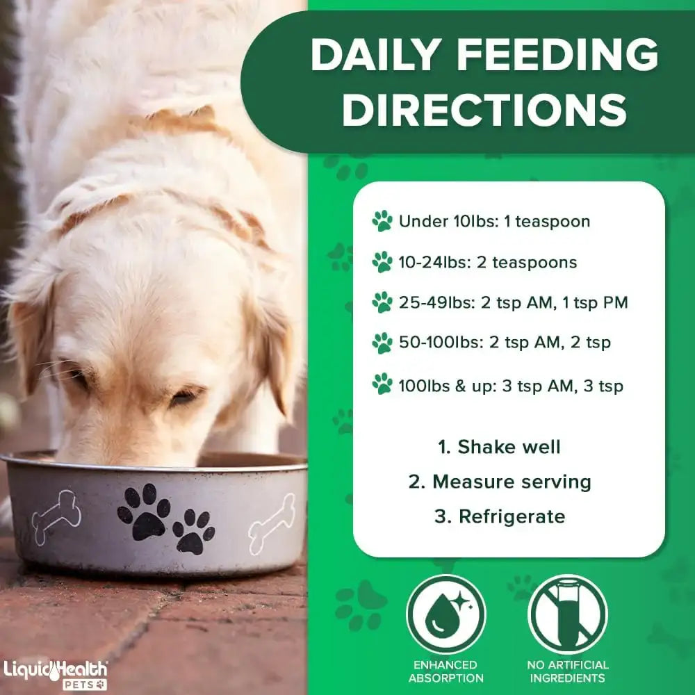 LIQUIDHEALTH - LIQUIDHEALTH Pets K9 Liquid Glucosamine for Dogs 32 Fl.Oz. - The Red Vitamin MX - Cuidado De Cadera Y Articulaciones Para Perros - {{ shop.shopifyCountryName }}