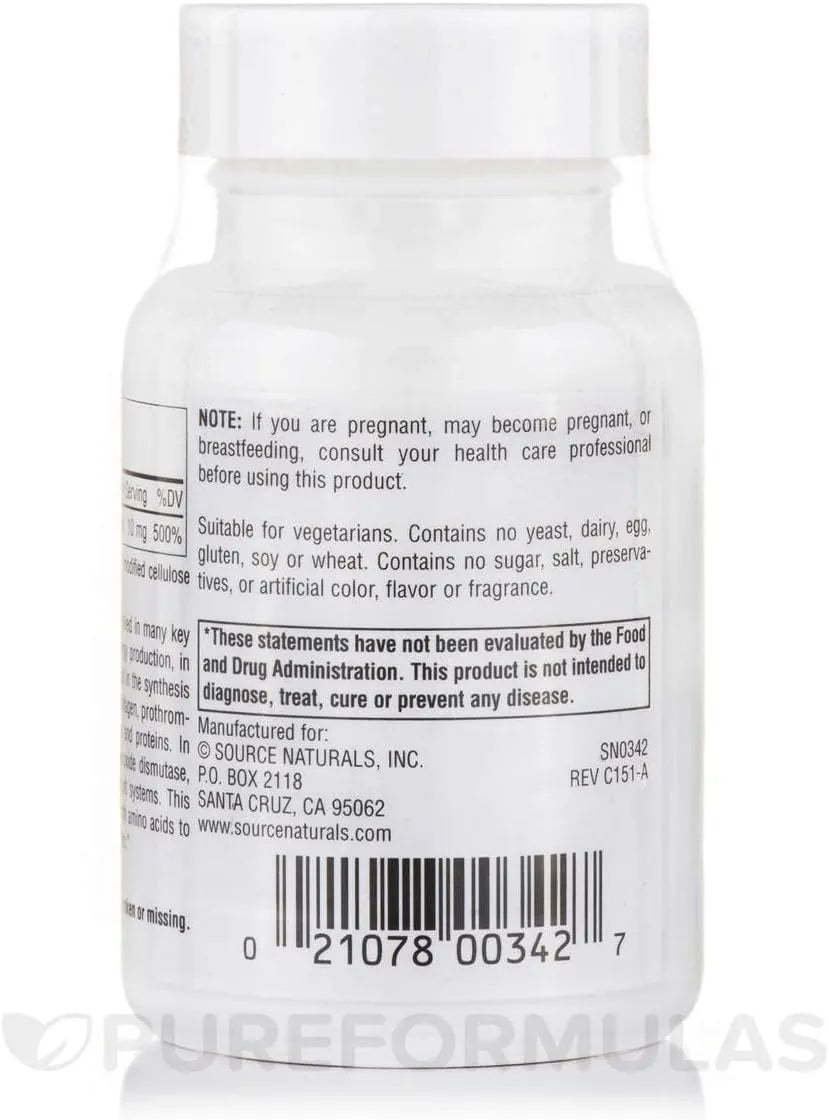 SOURCE NATURALS - Source Naturals Manganese 100 Tabletas - The Red Vitamin MX - Suplementos Alimenticios - {{ shop.shopifyCountryName }}