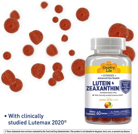 COUNTRY LIFE - Country Life Lutein Gummies with Lutemax Zeaxanthin 60 Gomitas - The Red Vitamin MX - Suplementos Alimenticios - {{ shop.shopifyCountryName }}