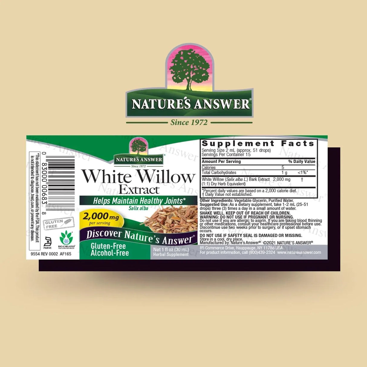 NATURE´S ANSWER - Natures Answer White Willow Bark Extract 1 Fl.Oz. - The Red Vitamin MX - Suplementos Alimenticios - {{ shop.shopifyCountryName }}