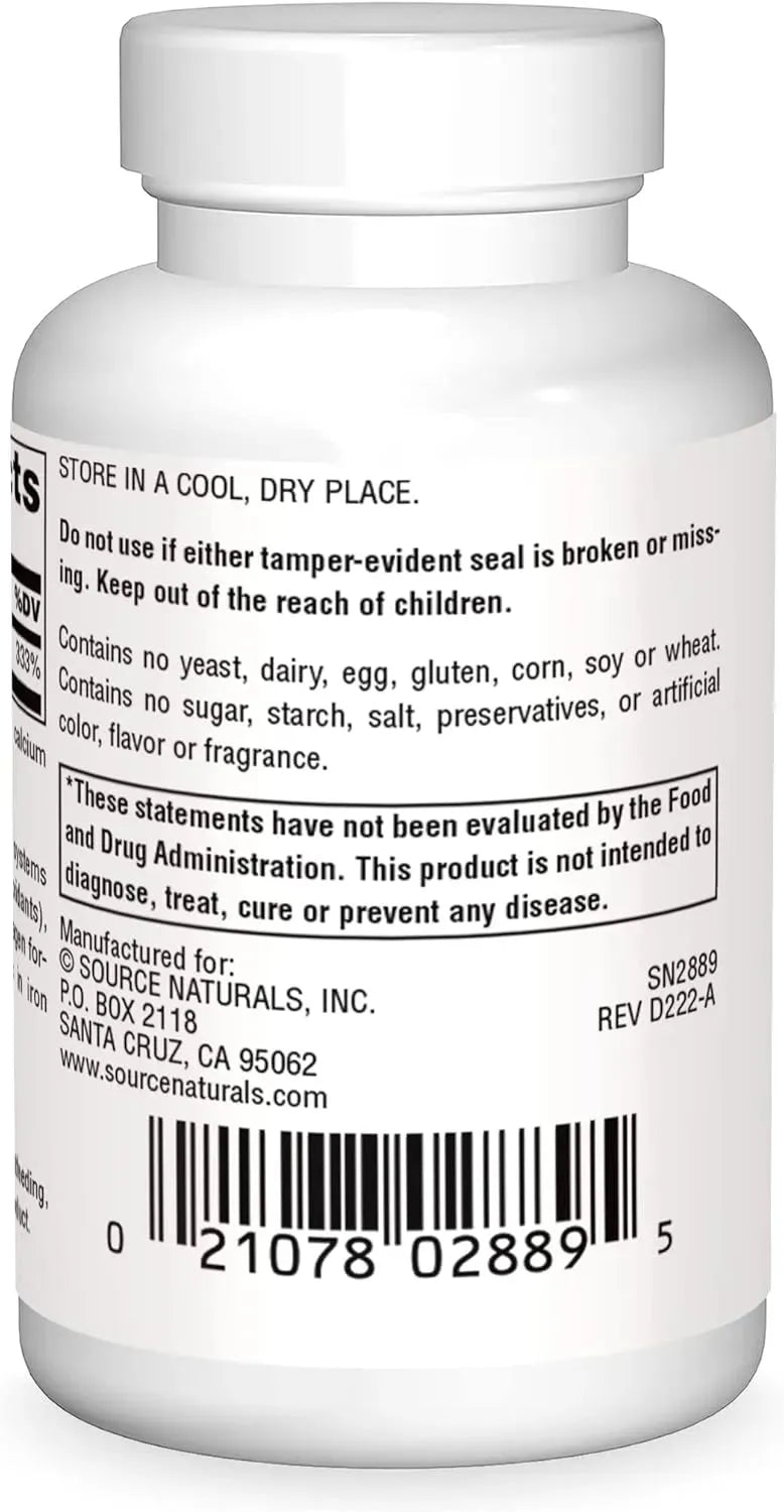 SOURCE NATURALS - Source Naurals Copper 3Mg. 120 Tabletas - The Red Vitamin MX - Suplementos Alimenticios - {{ shop.shopifyCountryName }}