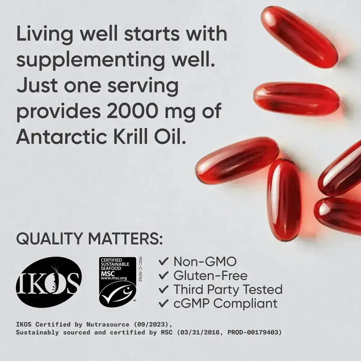 SPORTS RESEARCH - Sports Research Antarctic Krill Oil 2000Mg. 60 Capsulas Blandas - The Red Vitamin MX - Suplementos Alimenticios - {{ shop.shopifyCountryName }}