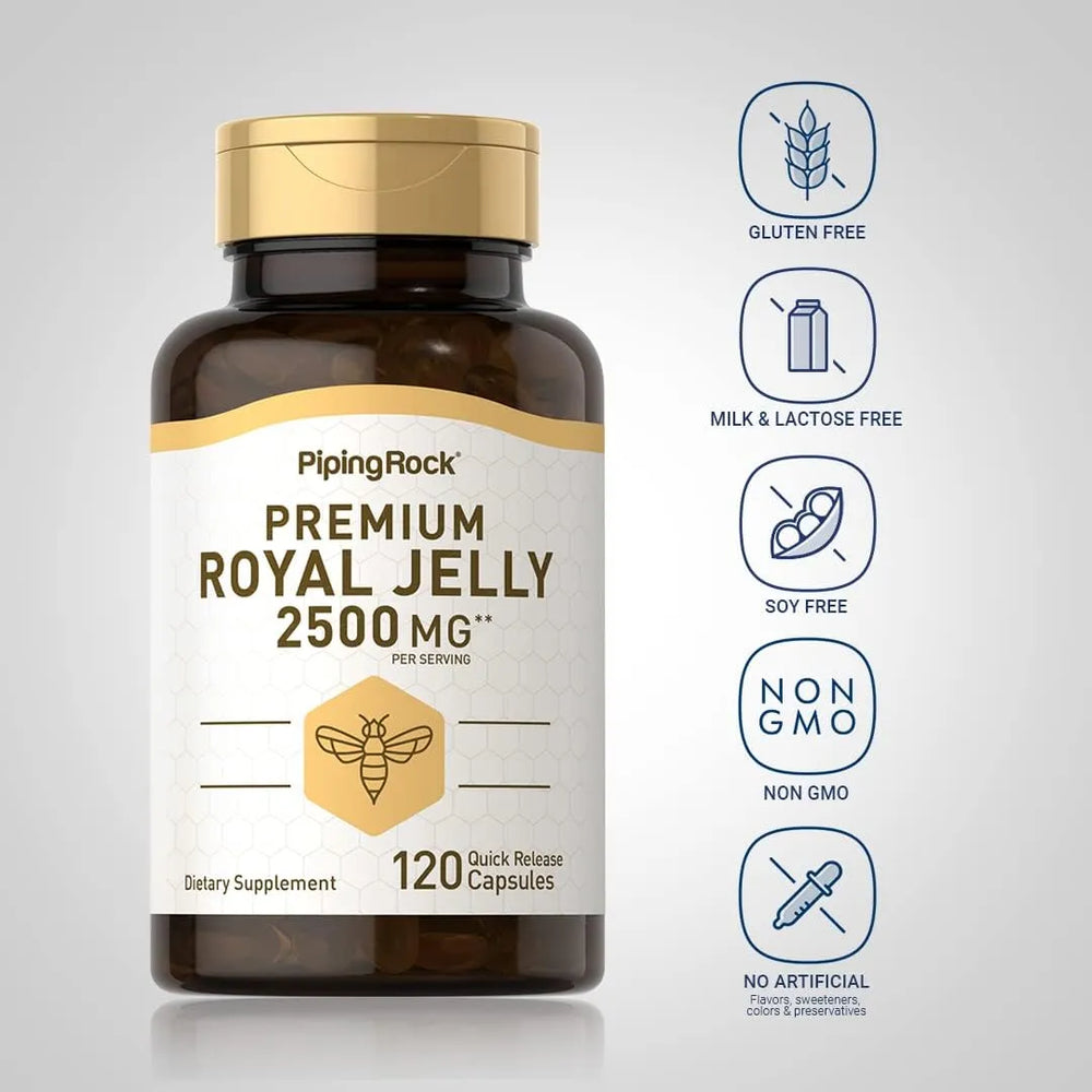 PIPING ROCK - Piping Rock Royal Jelly 2500Mg. 120 Capsulas - The Red Vitamin MX - Suplementos Alimenticios - {{ shop.shopifyCountryName }}