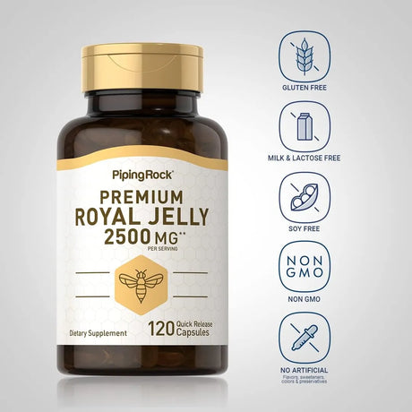 PIPING ROCK - Piping Rock Royal Jelly 2500Mg. 120 Capsulas - The Red Vitamin MX - Suplementos Alimenticios - {{ shop.shopifyCountryName }}