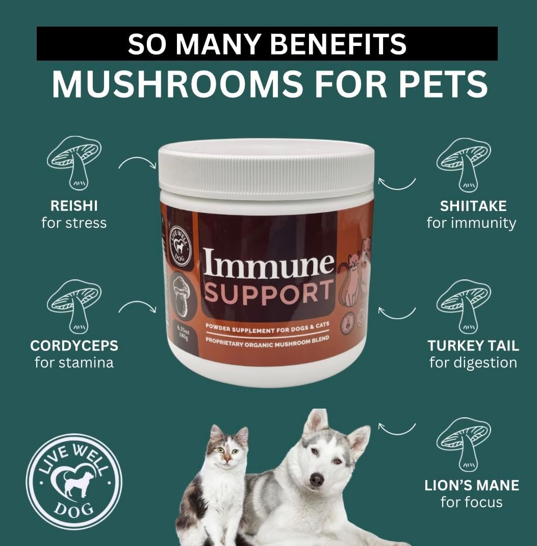 LIVE WELL DOG - Live Well Dog Immune Support Powder Food Topper 300Gr. - The Red Vitamin MX - Suplementos Herbales Para Perros - {{ shop.shopifyCountryName }}