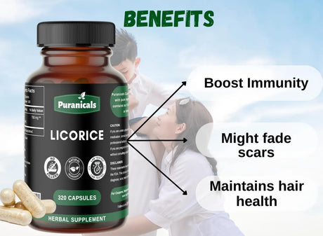 PURANICALS - Puranicals Licorice Premium 320 Capsulas - The Red Vitamin MX - Suplementos Alimenticios - {{ shop.shopifyCountryName }}