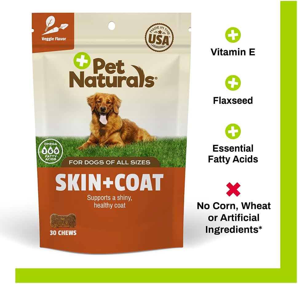 Pet Naturals Skin and Coat for Dogs 30 Masticables
