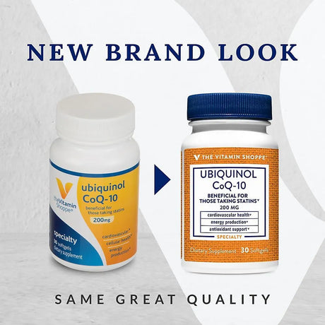 THE VITAMIN SHOPPE - The Vitamin Shoppe Ubiquinol CoQ-10 200Mg. 30 Capsulas Blandas - The Red Vitamin MX - Suplementos Alimenticios - {{ shop.shopifyCountryName }}