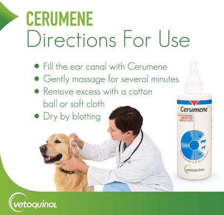 VETOQUINOL - Vetoquinol Cerumene Ear Cleansing Liquid for Dogs 4 Fl.Oz. - The Red Vitamin MX - Cuidado Del Oído De Perros - {{ shop.shopifyCountryName }}