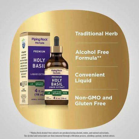 PIPING ROCK - Piping Rock Holy Basil Liquid Extract 4 Fl.Oz. - The Red Vitamin MX - Suplementos Alimenticios - {{ shop.shopifyCountryName }}
