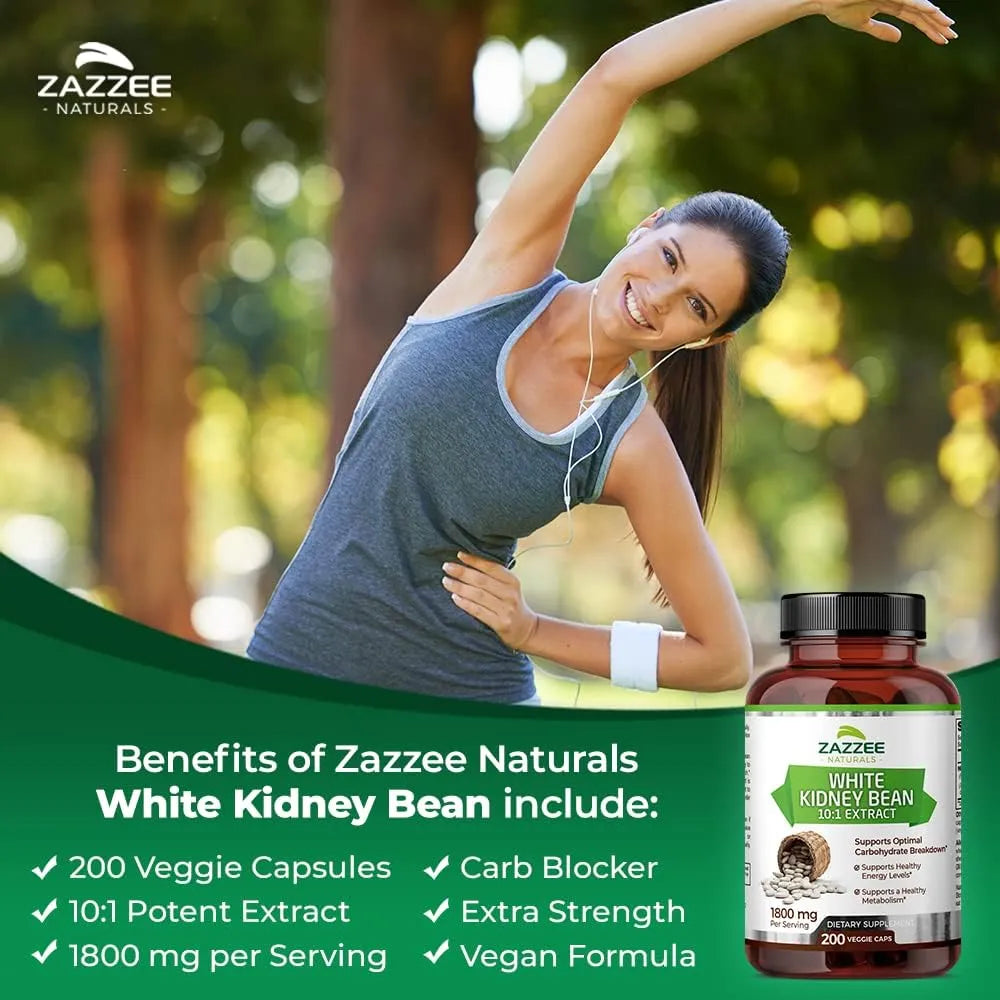 ZAZZEE NATURALS - Zazzee White Kidney Bean 10:1 Extract 200 Capsulas - The Red Vitamin MX - Suplementos Alimenticios - {{ shop.shopifyCountryName }}