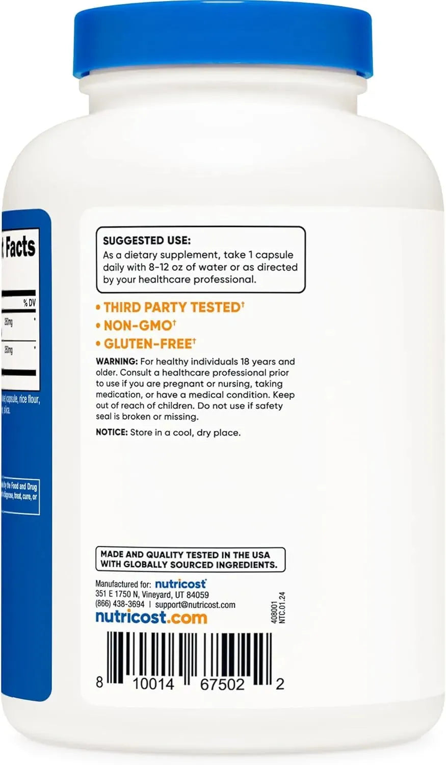 NUTRICOST - Nutricost Echinacea & Goldenseal Root 500Mg. 240 Capsulas - The Red Vitamin MX - Suplementos Alimenticios - {{ shop.shopifyCountryName }}