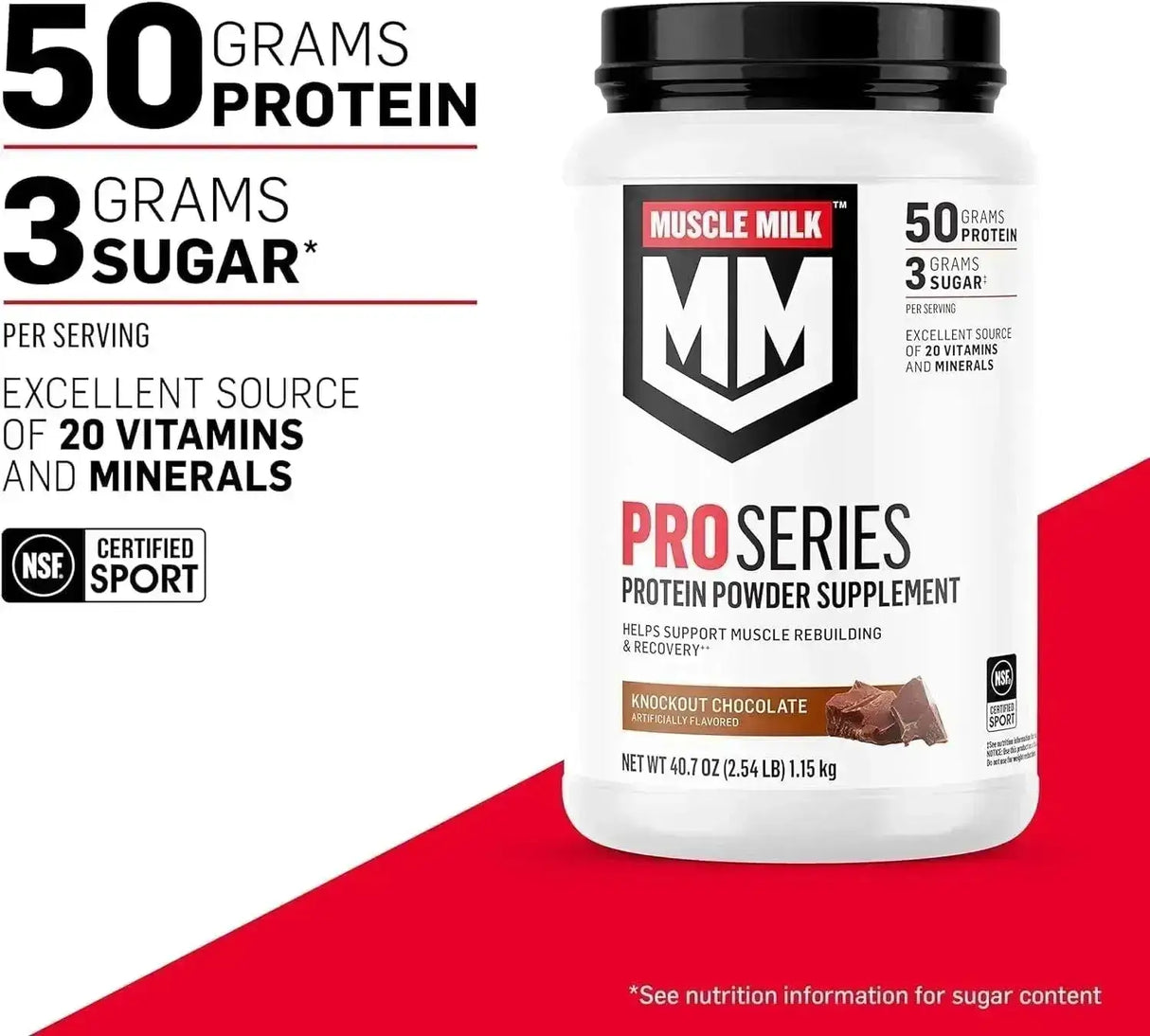 MUSCLE MILK - Muscle Milk Pro Series Protein Powder Knockout Chocolate 907Gr. - The Red Vitamin MX - Suplementos Alimenticios - {{ shop.shopifyCountryName }}