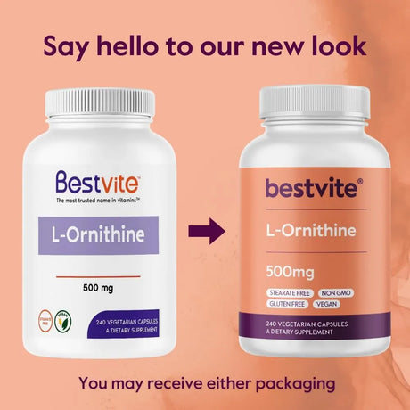 BESTVITE - BESTVITE L-Ornithine 500Mg. 240 Capsulas - The Red Vitamin MX - Suplementos Alimenticios - {{ shop.shopifyCountryName }}