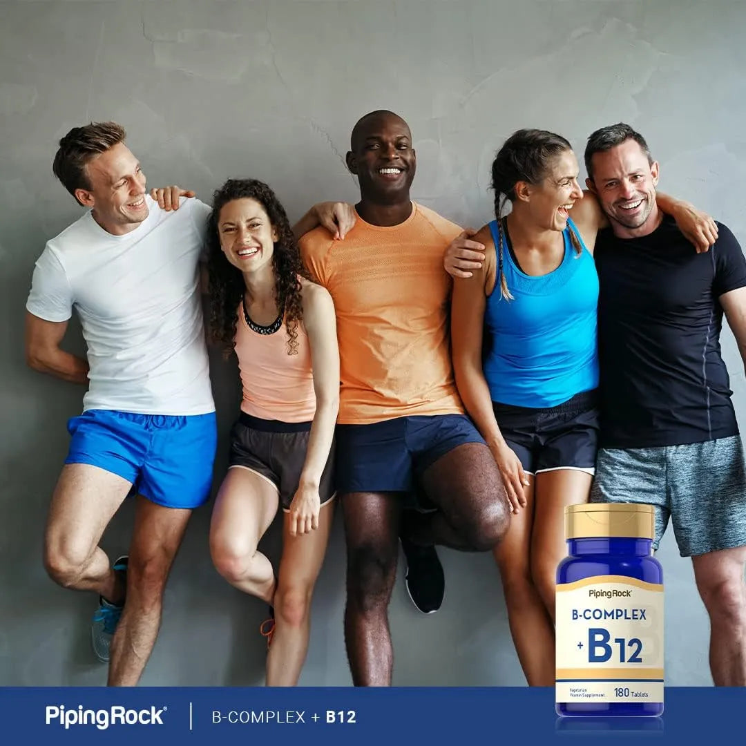 PIPING ROCK - Piping Rock Vitamin B Complex with B12 180 Tabletas - The Red Vitamin MX - Suplementos Alimenticios - {{ shop.shopifyCountryName }}