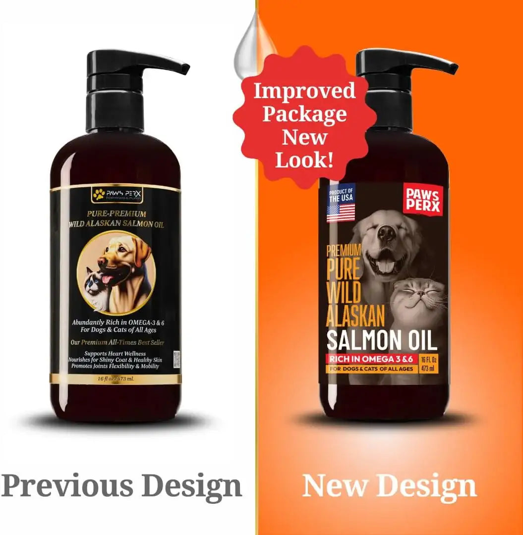 PAWS PERX - Paws PerX Premium-Pure Alaskan Salmon Oil 16 Fl.Oz. 2 Pack - The Red Vitamin MX - Aceite De Pescado Para Perros - {{ shop.shopifyCountryName }}