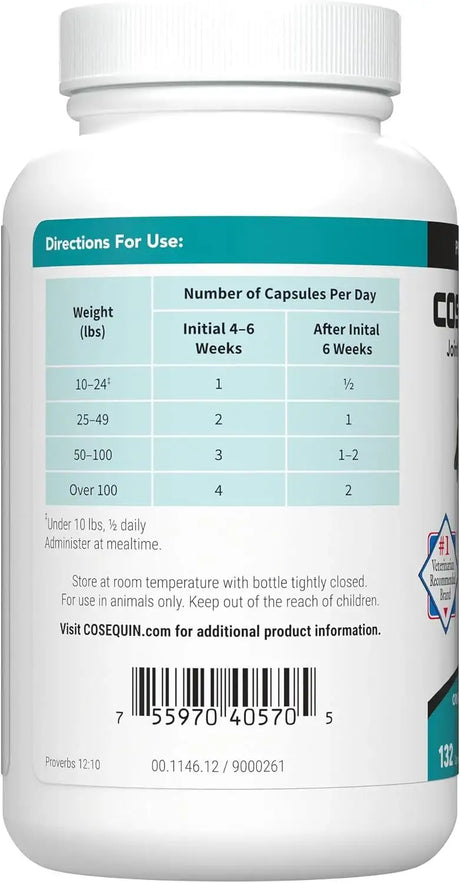 NUTRAMAX - Nutramax Cosequin DS Joint Health Supplement for Dogs 132 Capsulas - The Red Vitamin MX - Cuidado De Cadera Y Articulaciones Para Perros - {{ shop.shopifyCountryName }}