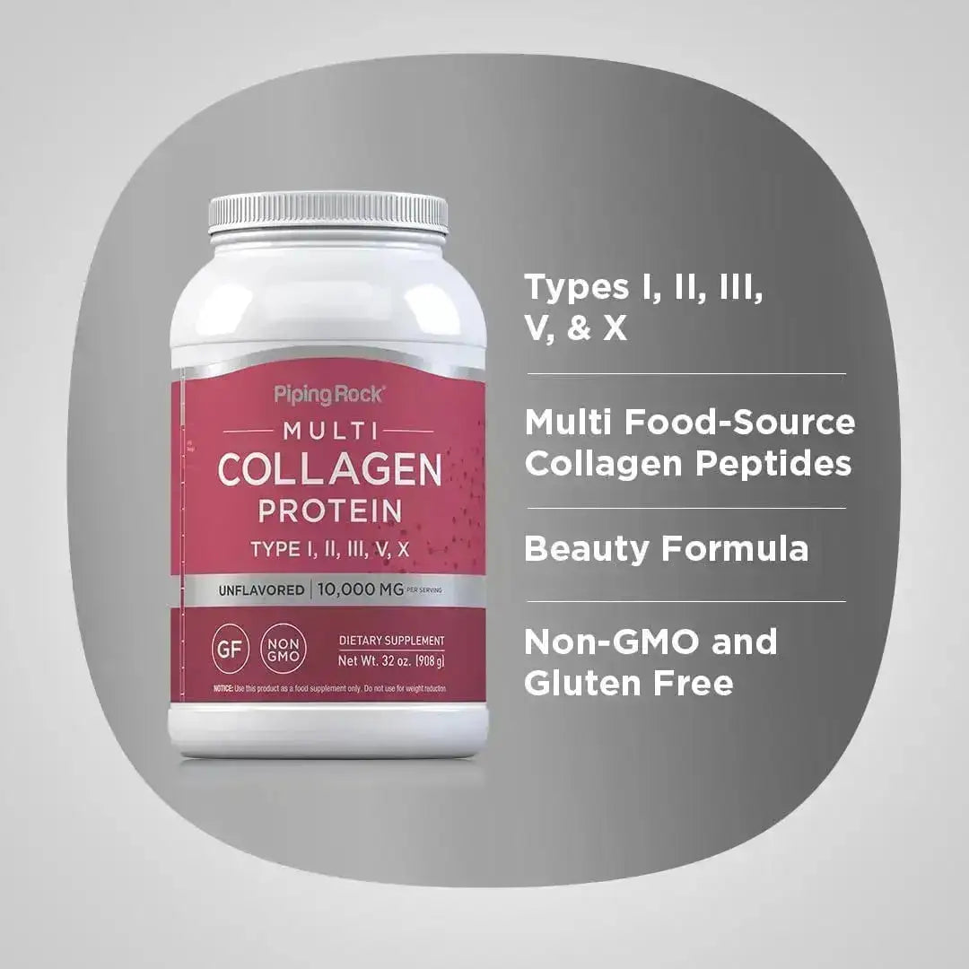 PIPING ROCK - Piping Rock Multi Collagen Protein Powder 908Gr. - The Red Vitamin MX - Suplementos Alimenticios - {{ shop.shopifyCountryName }}