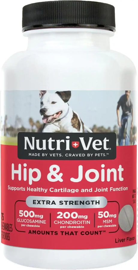 NUTRI-VET - Nutri-Vet Hip & Joint Chewable Dog Extra Strength 75 Tabletas Masticables - The Red Vitamin MX - Cuidado De Cadera Y Articulaciones Para Perros - {{ shop.shopifyCountryName }}