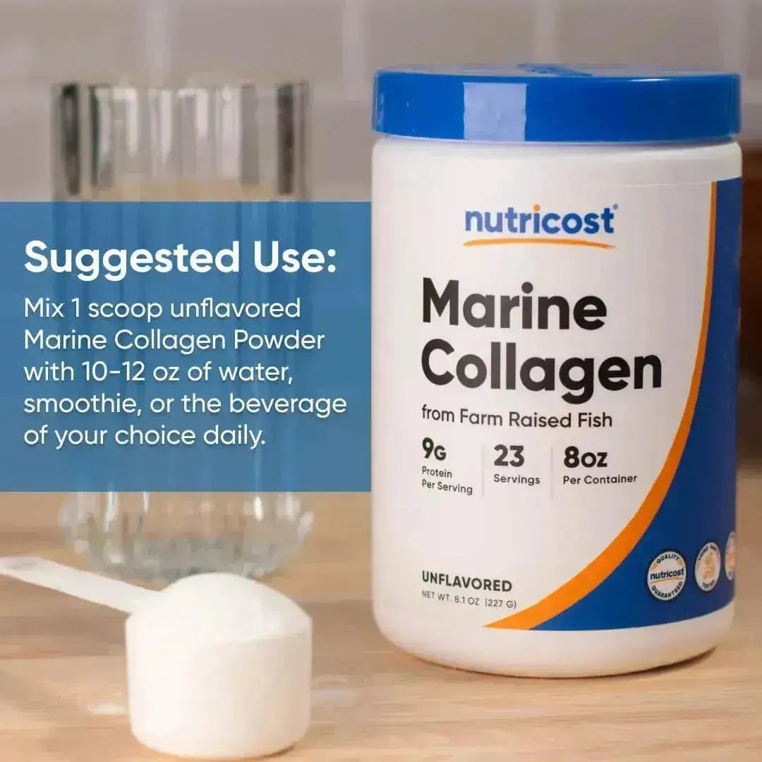 NUTRICOST - Nutricost Marine Collagen Powder 227Gr. - The Red Vitamin MX - Suplementos Alimenticios - {{ shop.shopifyCountryName }}