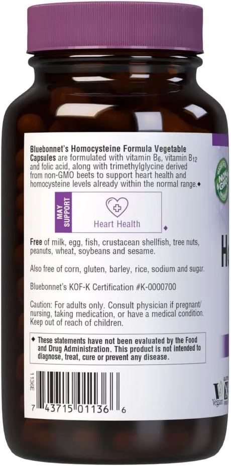 BLUEBONNET NUTRITION - BlueBonnet Homocysteine Formula 120 Capsulas - The Red Vitamin MX - Suplementos Alimenticios - {{ shop.shopifyCountryName }}