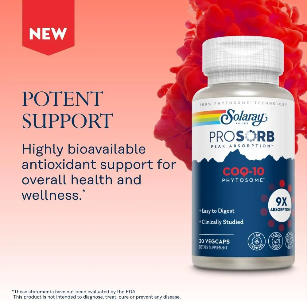 SOLARAY - SOLARAY CoQ-10 Phytosome 30 Capsulas - The Red Vitamin MX - Suplementos Alimenticios - {{ shop.shopifyCountryName }}