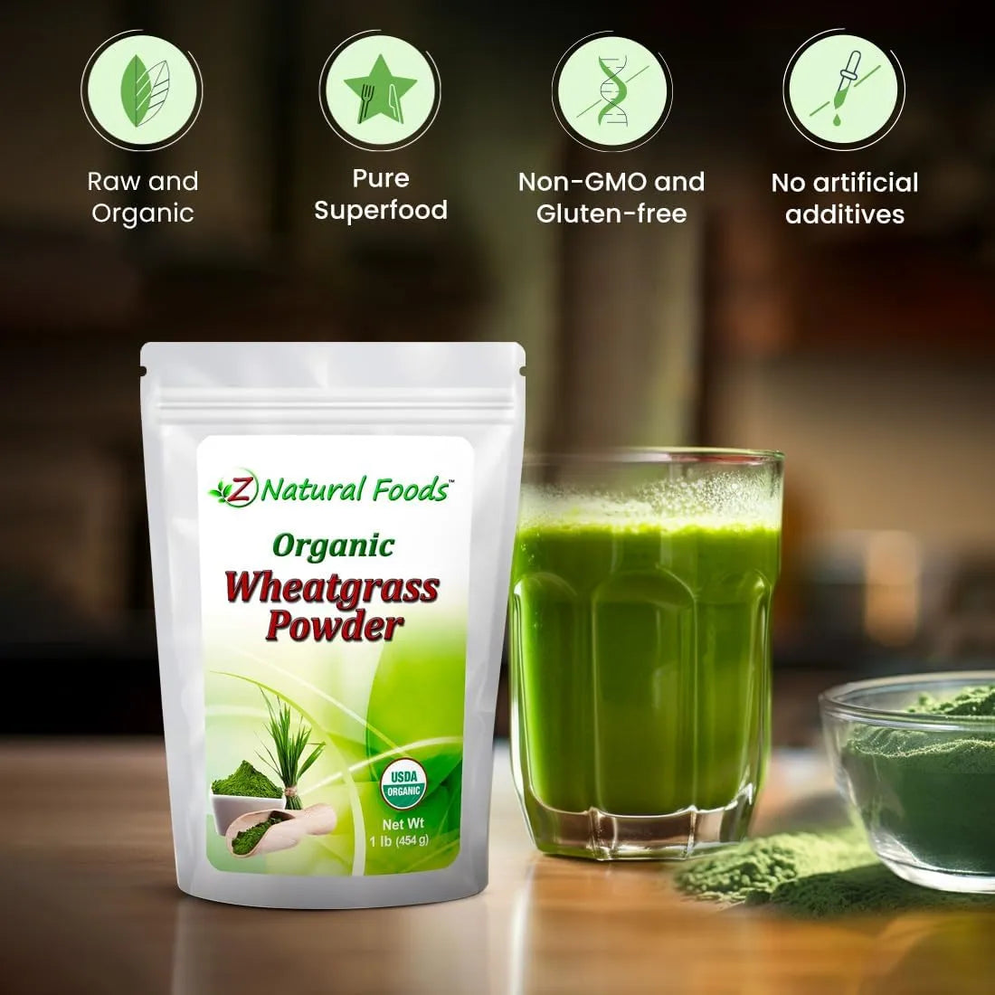 Z NATURAL FOODS - Z Natural Foods Organic Wheatgrass Powder 454Gr. - The Red Vitamin MX - Suplementos Alimenticios - {{ shop.shopifyCountryName }}