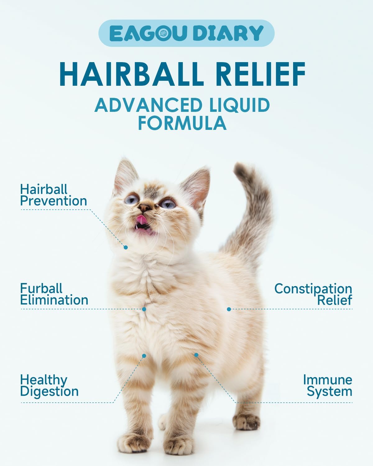 Eagou Diary Hairball Treatment for Cats 60Ml.