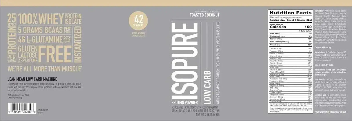 ISOPURE - Isopure Protein Powder 42 Servicios Toasted Coconut 1.36 Kg. - The Red Vitamin MX - Suplementos Alimenticios - {{ shop.shopifyCountryName }}