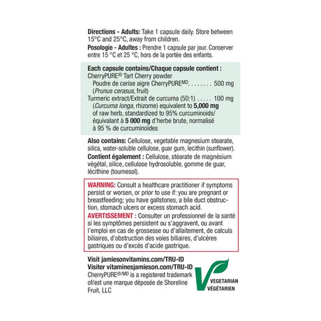 JAMIESON - Jamieson Tart Cherry & Turmeric 30 Capsulas - The Red Vitamin MX - Suplementos Alimenticios - {{ shop.shopifyCountryName }}