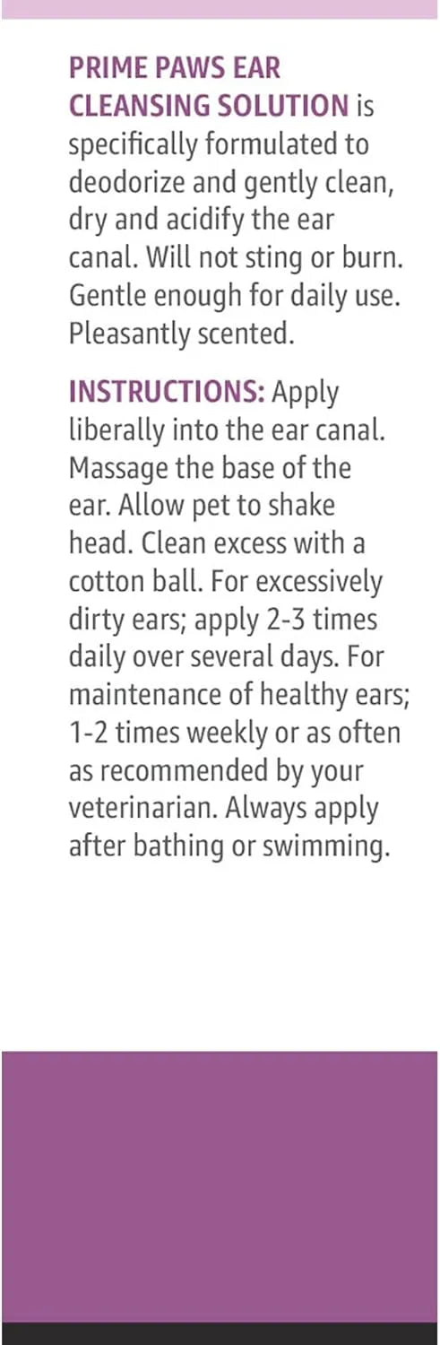 PRIME PAWS - Prime Paws Ear Cleansing Solution for Dogs and Cats 8 Fl.Oz. - The Red Vitamin MX - Cuidado Del Oído De Perros - {{ shop.shopifyCountryName }}