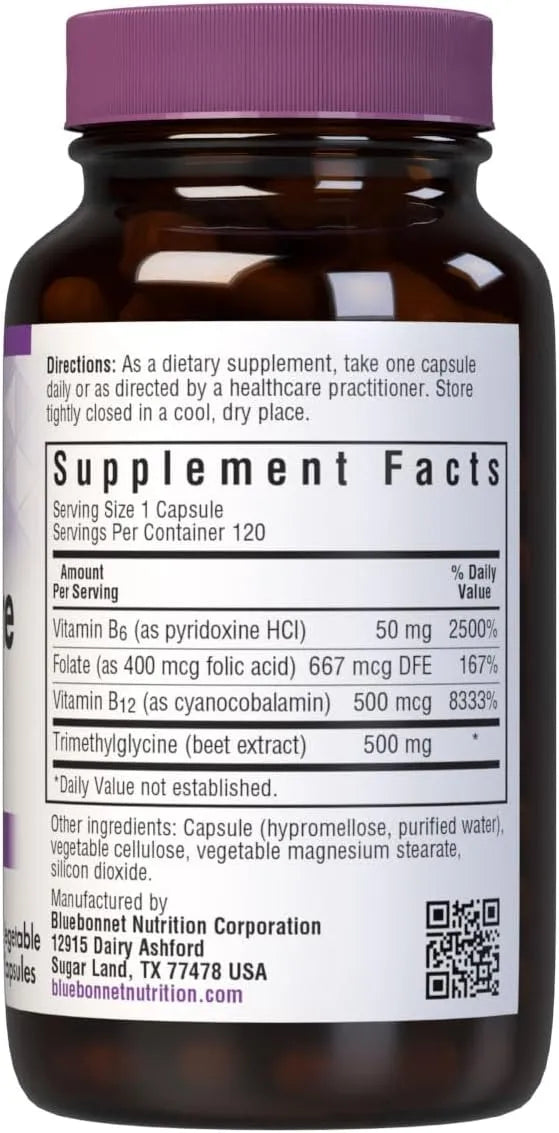 BLUEBONNET NUTRITION - BlueBonnet Homocysteine Formula 120 Capsulas - The Red Vitamin MX - Suplementos Alimenticios - {{ shop.shopifyCountryName }}